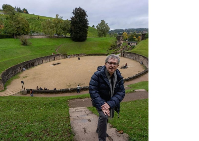 El autor Santiago Posteguillo en la ciudad de Tréveris